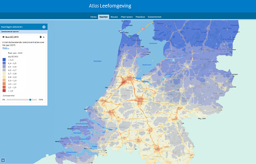 Nieuwe luchtkwaliteit in 2016 Atlas Leefomgeving