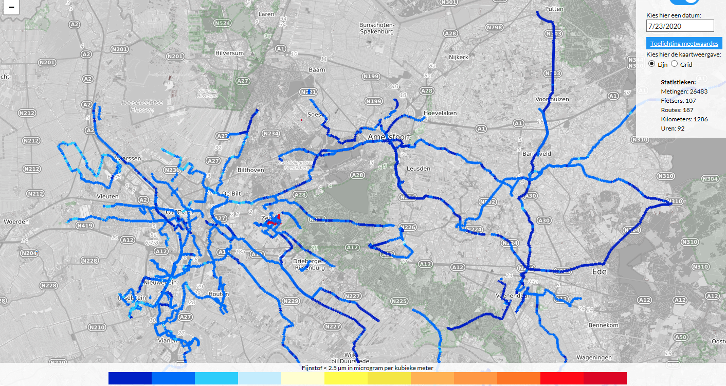 Screenshot dataplatform Snuffelfiets