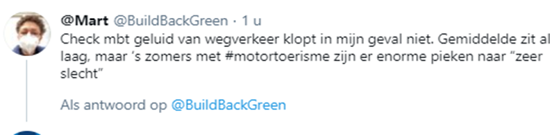 Tweet over geluid van wegverkeer