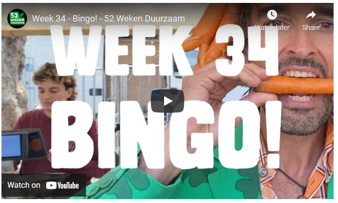 Weekuitdaging BINGO 52wekenduurzaam