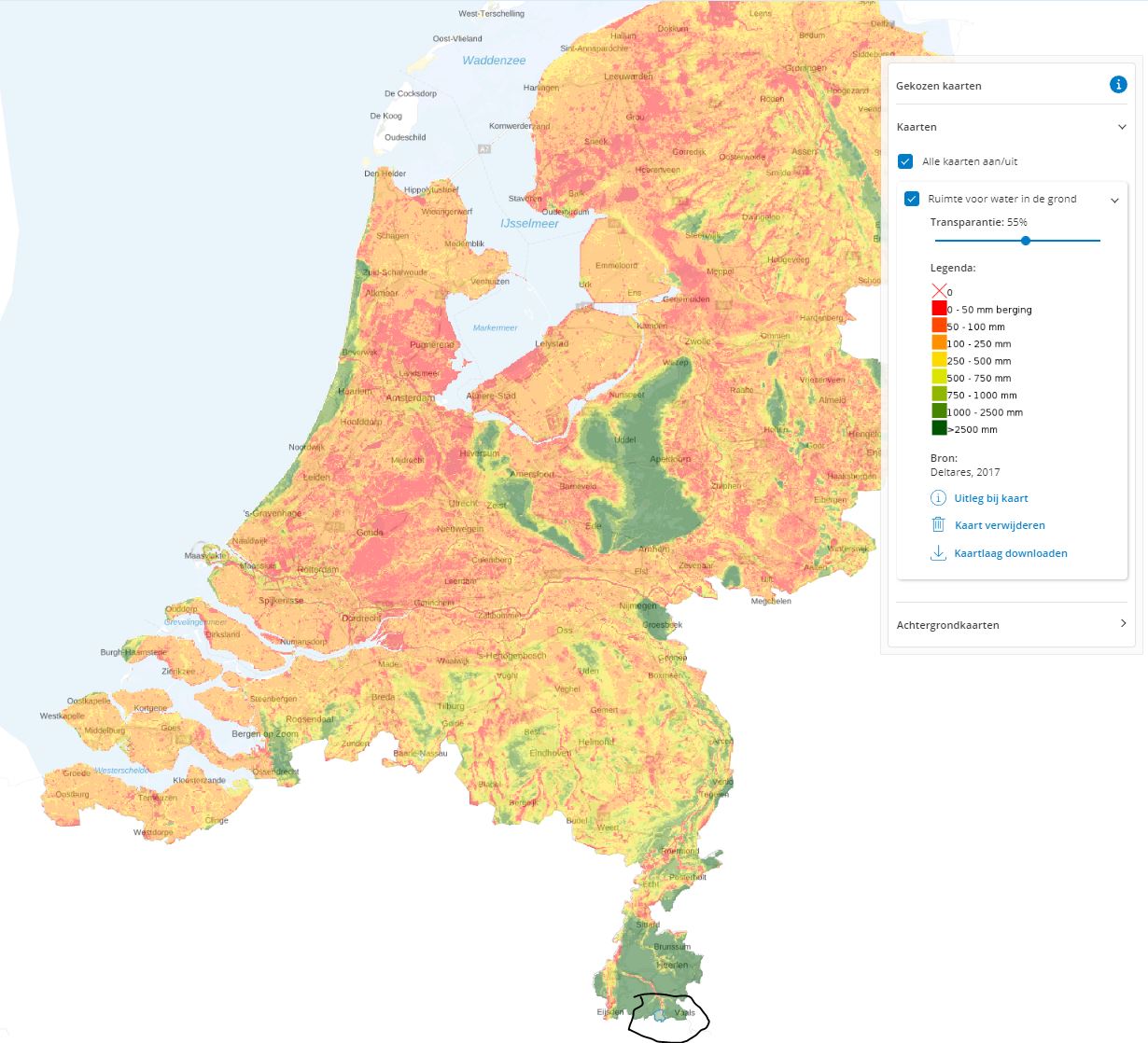 Geuldal op kaart Ruimte voor water