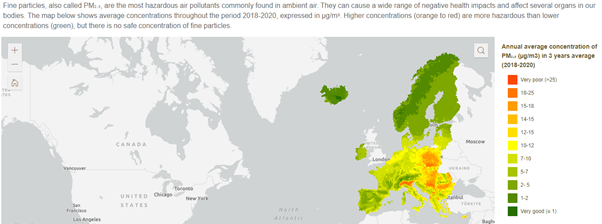 Europese Atlas air pollution