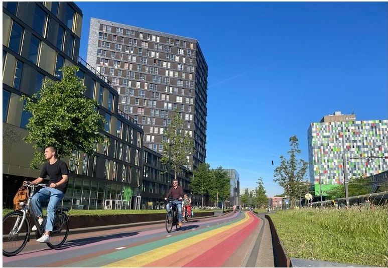 Regenboogfietspad Utrecht Science Park