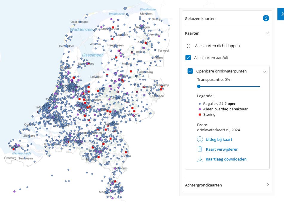 Openbare drinkwaterkaart 2024