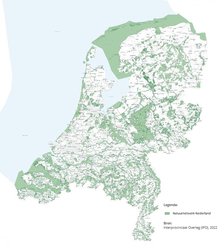 Kaart Natuurnetwerk Nederland