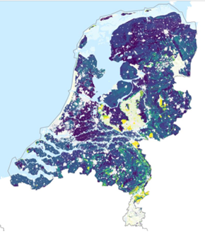 Grondwaterspiegeldieptekaart