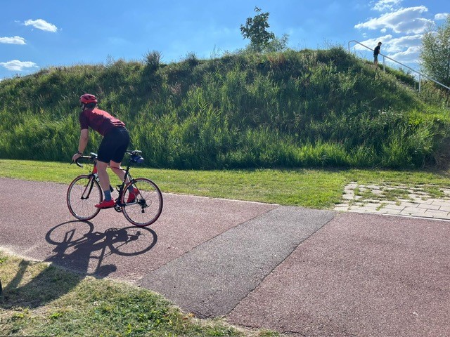 Fietser bij Vijfwal