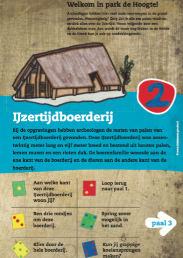 IJzertijdboerderij poster van de kidsbeweegroute