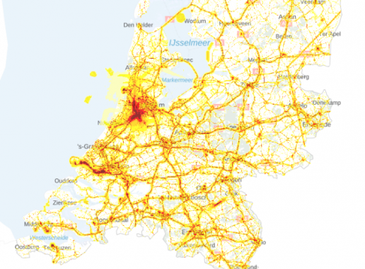 Geluid in Nederland Lcum kaart Totaal omgevingsgeluid