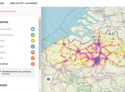Screenshot van de website Leefkwaliteitvlaanderen.be