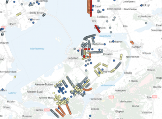 Windturbines op de kaart