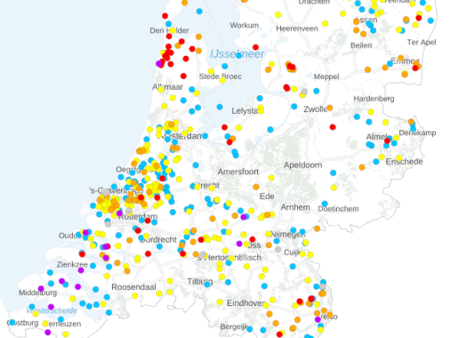 Kaart Bestrijdingsmiddelen oppervlaktewater