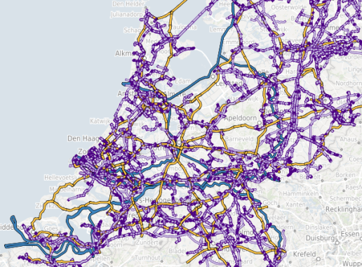 Kaart vervoer gevaarlijke stoffen