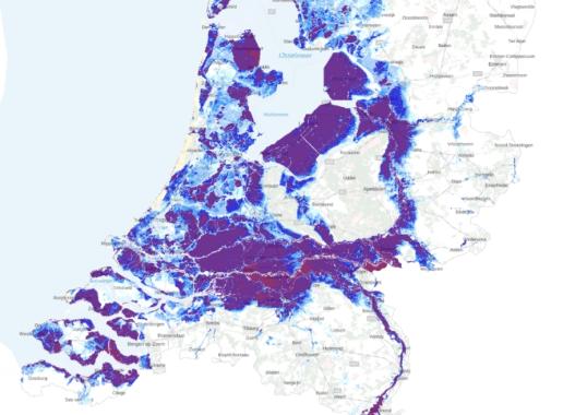 Kaart maximale waterdiepte