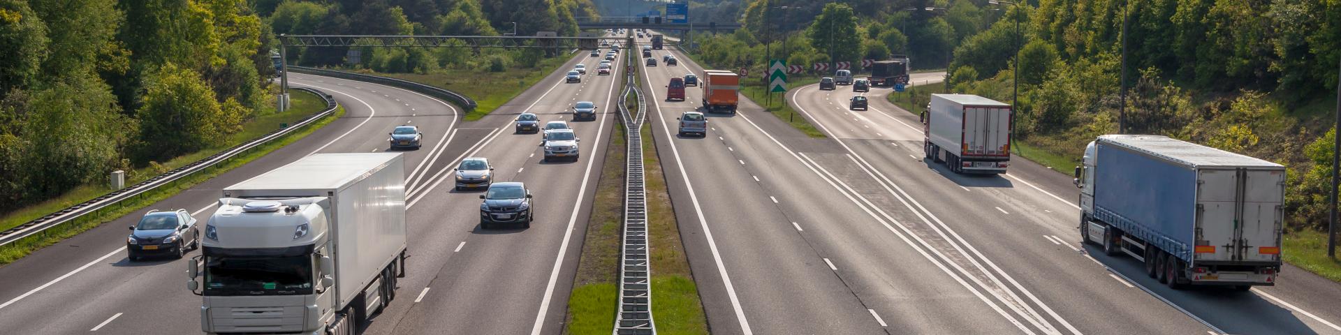 Auto's op autoweg