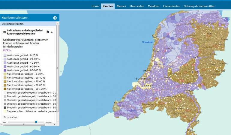 Indicatieve aandachtsgebieden funderingsproblematiek