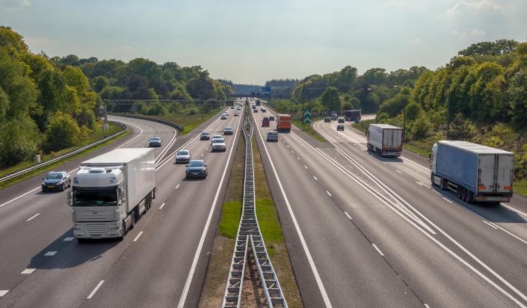 Auto's op autoweg