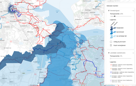 Kaart van Erfgoed en wandelroutes