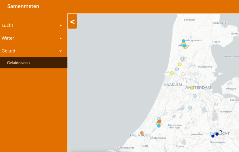 plattegrond Nederland met meetpunten 