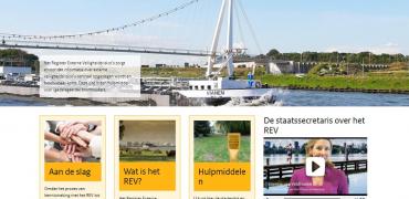 Snapshot van de website van REV