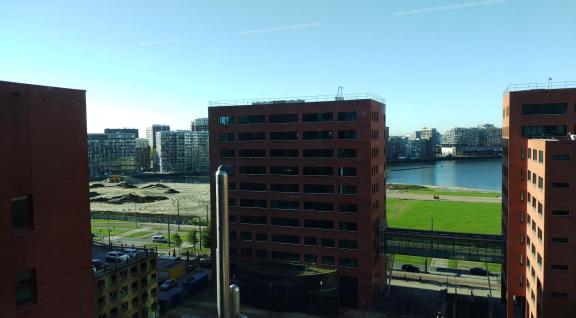 Rotterdam zwemmen tussen wolkenkrabbers