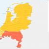 Kaart hooikoortsverwachting van overmorgen